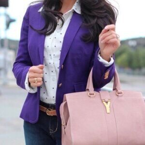 J Crew Purple Schoolboy Blazer Jacket